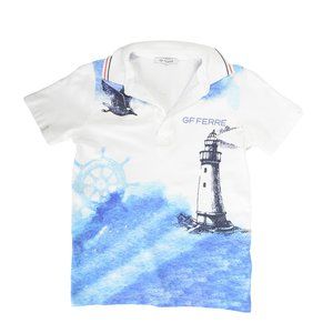Ferre GF Kids'  Multi-Color Short Sleeves Polo Shirt 7/8 Years